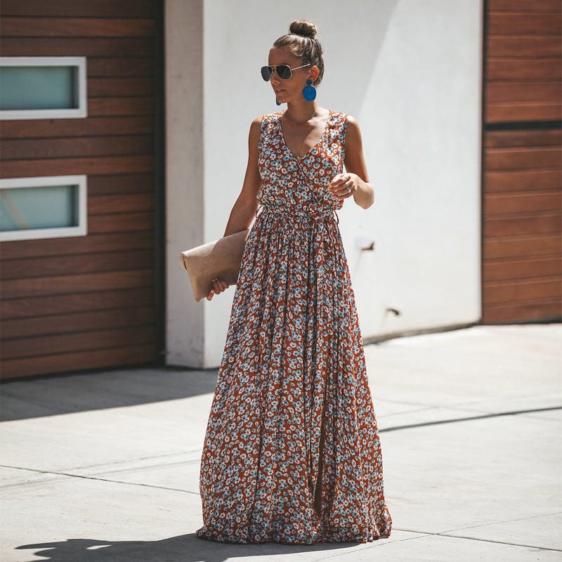 Buddha Trends Dress Mystery Floral Boho Maxi Dress