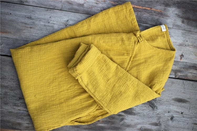 Buddha Trends Dress Oversized Cotton Linen Tunic Dress | Zen