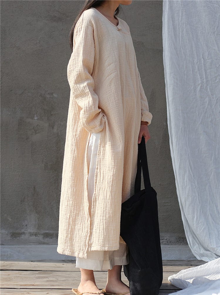 Buddha Trends Dress Oversized Linen Maxi Dress | Zen