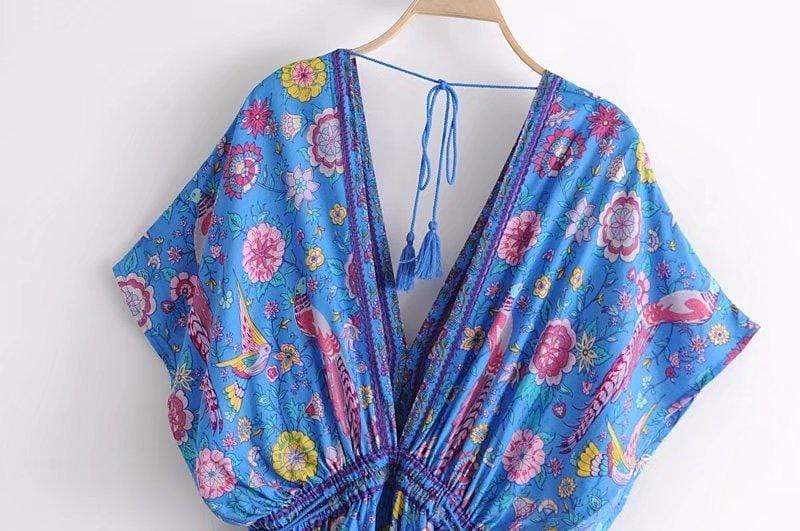 Buddha Trends Dress Starshine Floral Hippie Maxi Dress