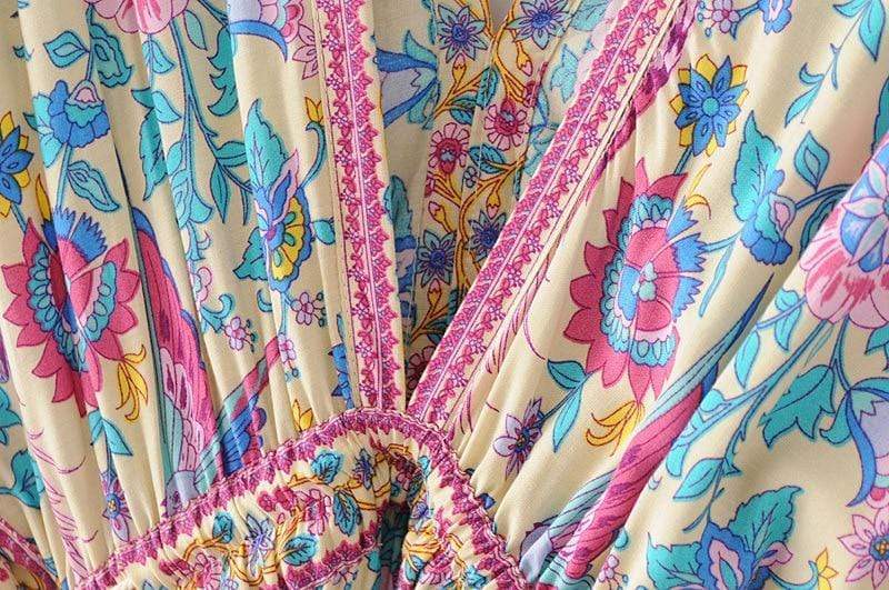 Buddha Trends Dress Starshine Floral Hippie Maxi Dress