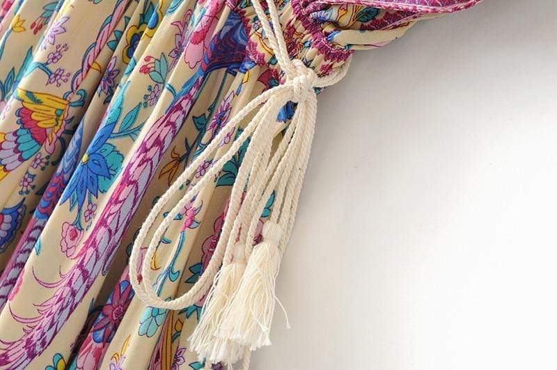 Buddha Trends Dress Starshine Floral Hippie Maxi Dress