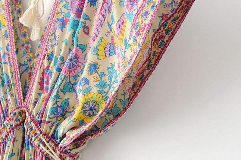 Buddha Trends Dress Starshine Floral Hippie Maxi Dress