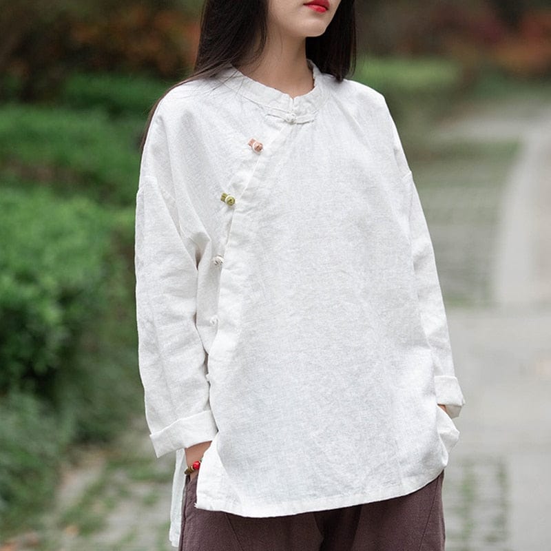 Buddha Trends Fall Linen Shirt | Zen