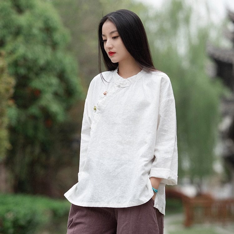 Buddha Trends Fall Linen Shirt | Zen