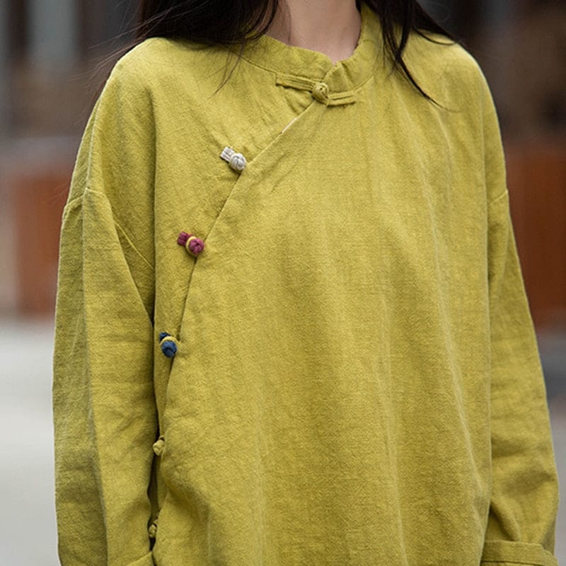 Buddha Trends Fall Linen Shirt | Zen