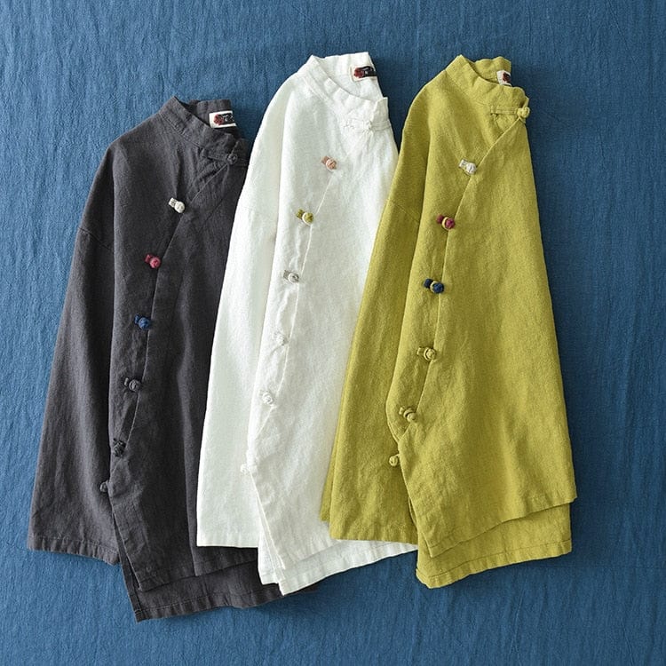 Buddha Trends Fall Linen Shirt | Zen
