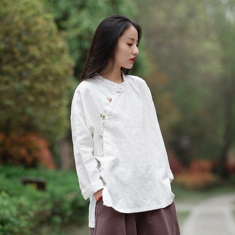 Buddha Trends Fall Linen Shirt | Zen