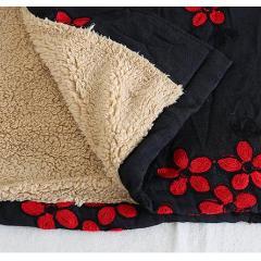 Buddha Trends Floral Embroidered Trench Coat