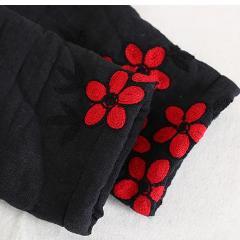 Buddha Trends Floral Embroidered Trench Coat