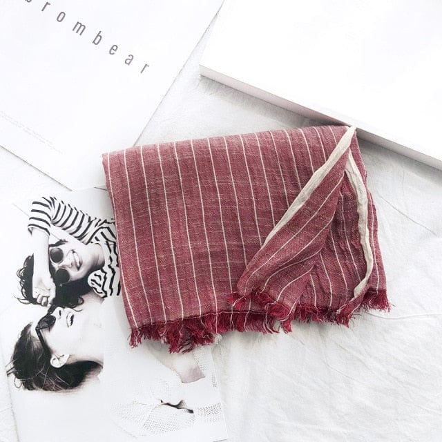 Buddha Trends Fuchsia Thin Cotton Shawls