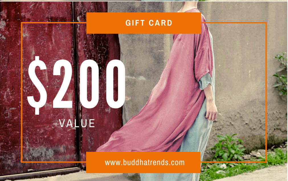 Buddha Trends Gift Card $200 Buddhatrends Gift Card