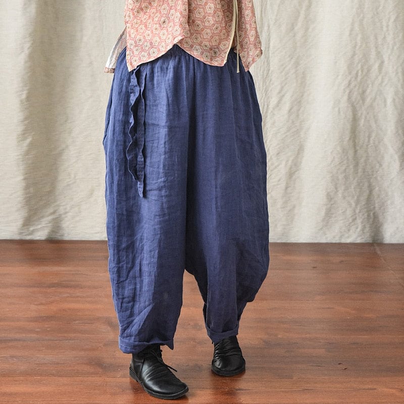 Buddha Trends Harem Pants Loose Cotton and Linen Harem Pants
