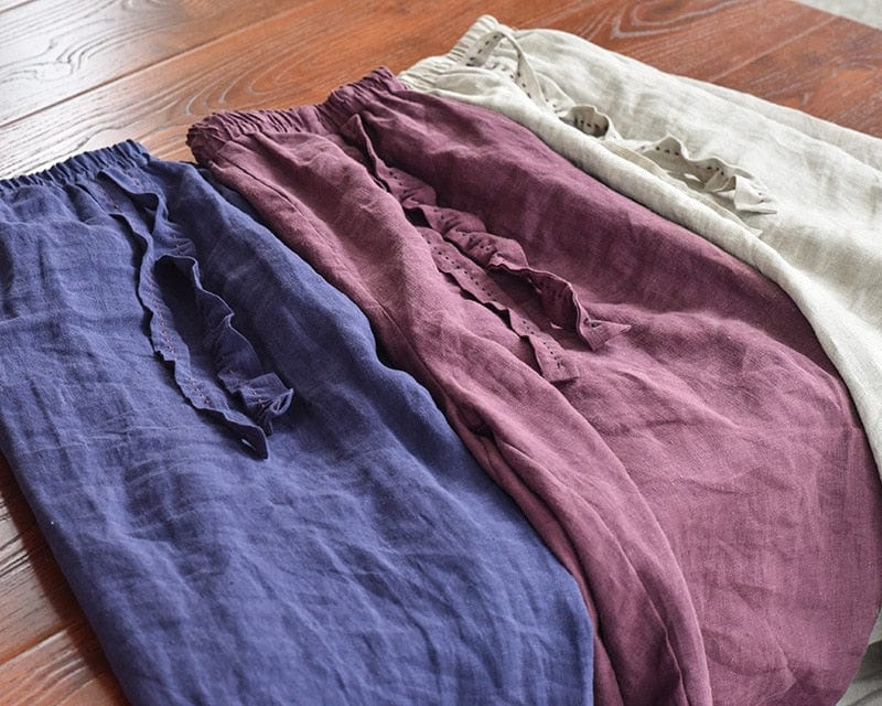 Buddha Trends Harem Pants Loose Cotton and Linen Harem Pants
