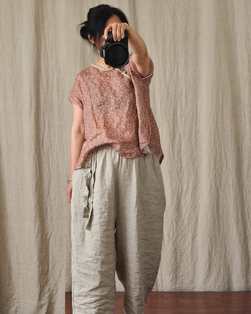 Buddha Trends Harem Pants Loose Cotton and Linen Harem Pants