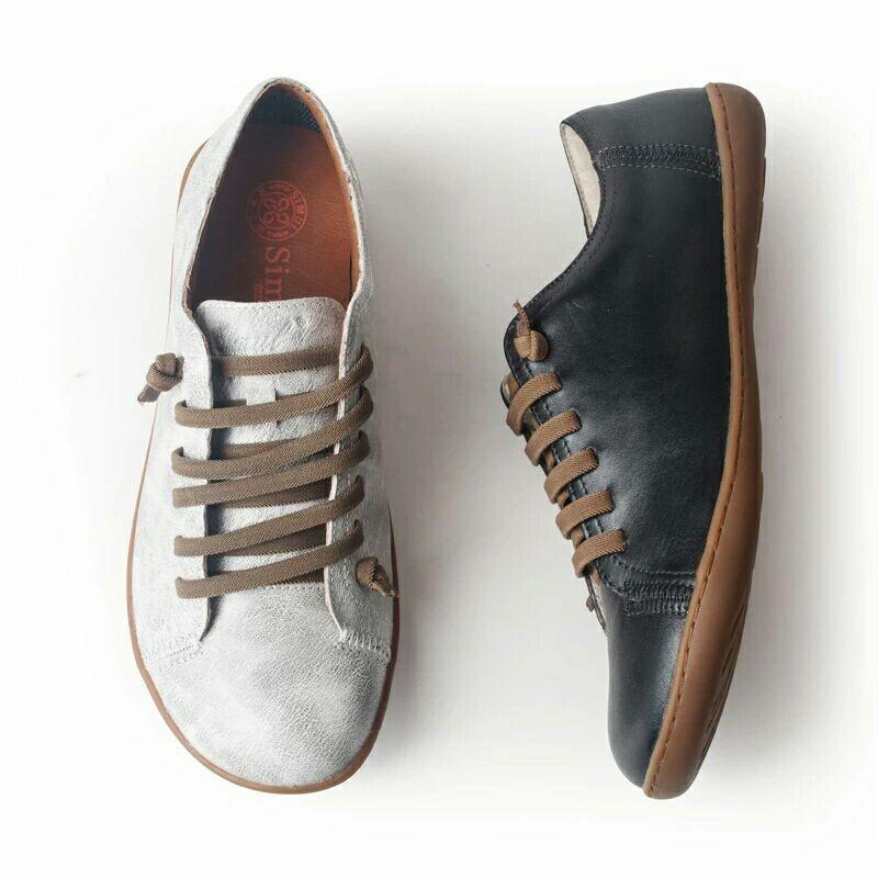 Buddha Trends Leather Slip On Sneaker Flats