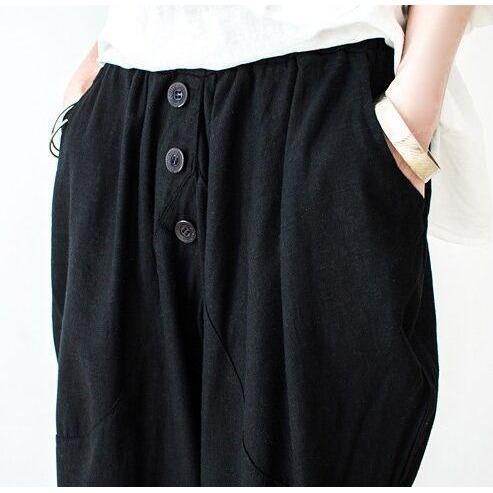 Buddha Trends Loose Linen Trousers