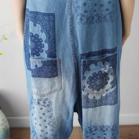 Buddha Trends One Size / Blue Mandala Denim Overall