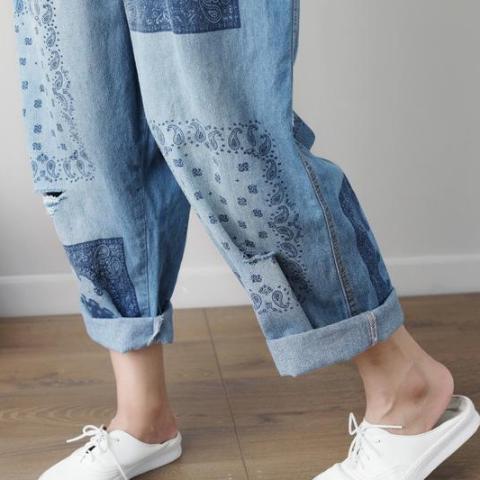 Buddha Trends One Size / Blue Mandala Denim Overall