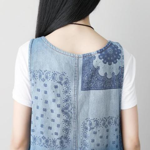 Buddha Trends One Size / Blue Mandala Denim Overall
