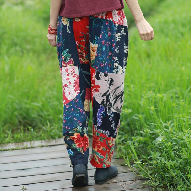 Buddha Trends One Size / Multicolor Random Patchwork Floral Hippie Pants