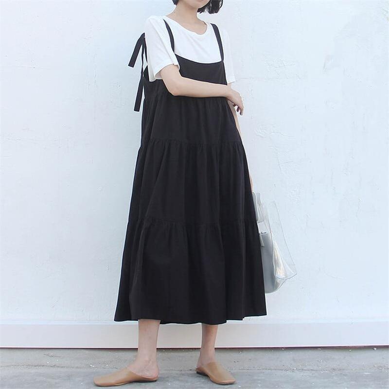 Buddha Trends overall dress Black / M Belle et Coquette Plus Size Overall Dress