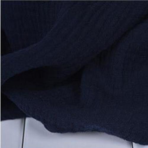 Buddha Trends overall dress Navy Blue / XL Casual Cotton Linen Overall Dress