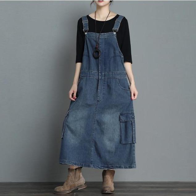 Buddha Trends overall dress On Time Denim Overall Dress