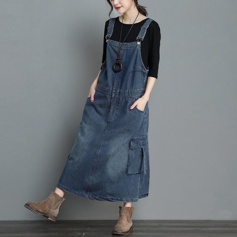 Buddha Trends overall dress On Time Denim Overall Dress