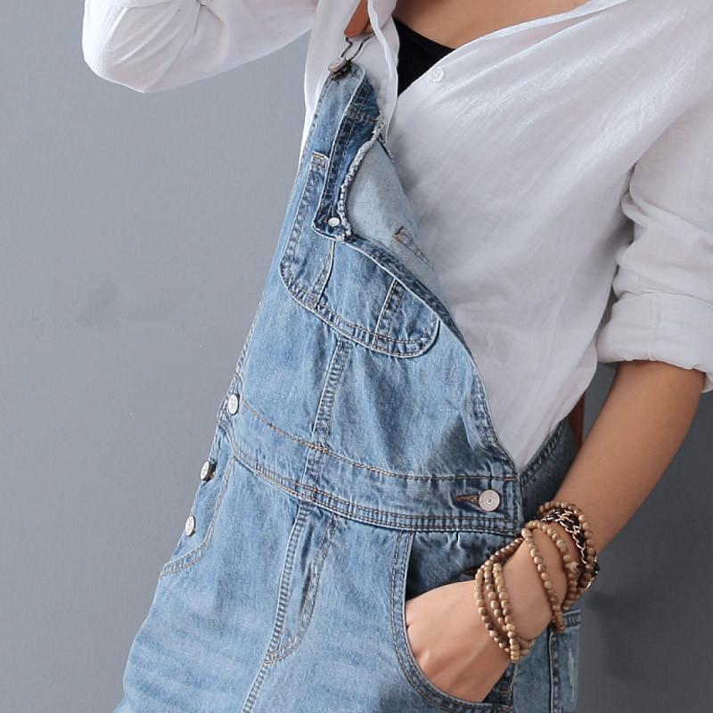 Buddha Trends overall dress Ripped Denim Overall Dress