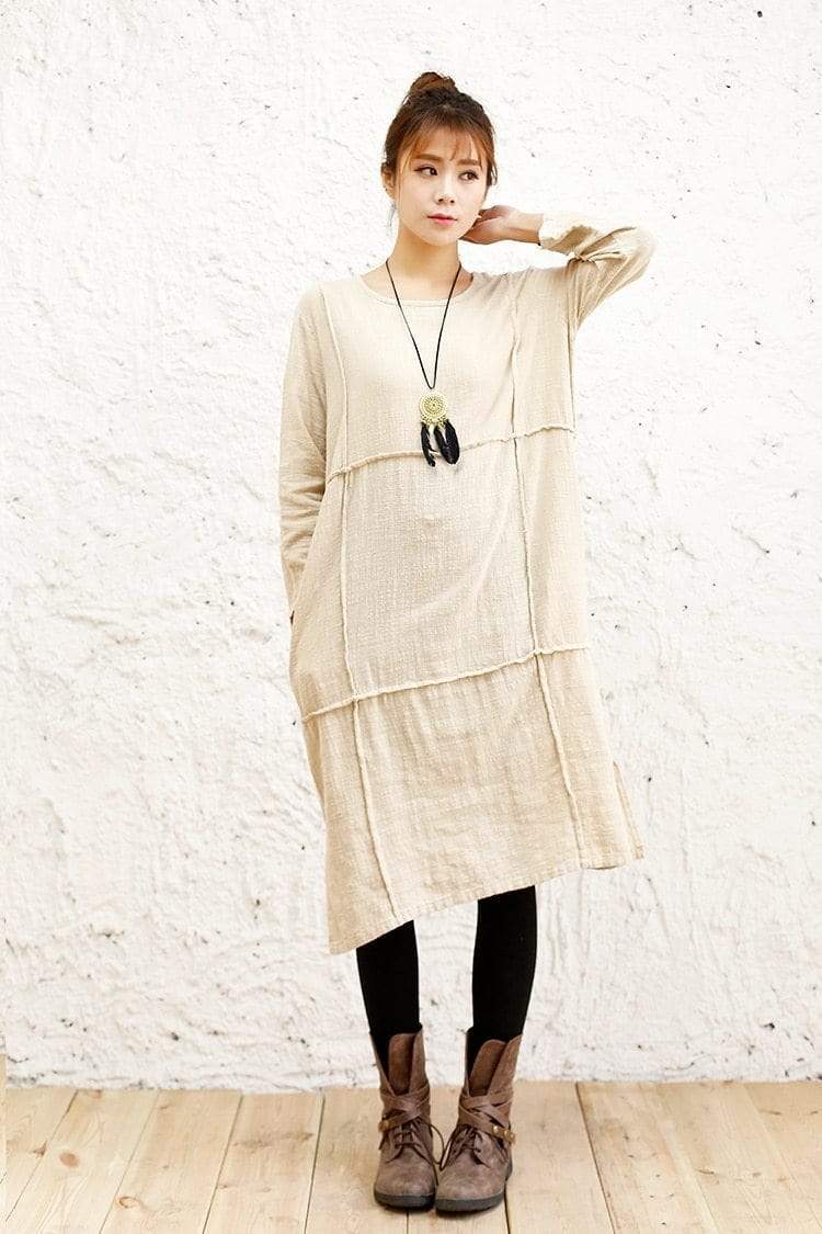 Buddha Trends Oversized Long Linen Shirt | Zen