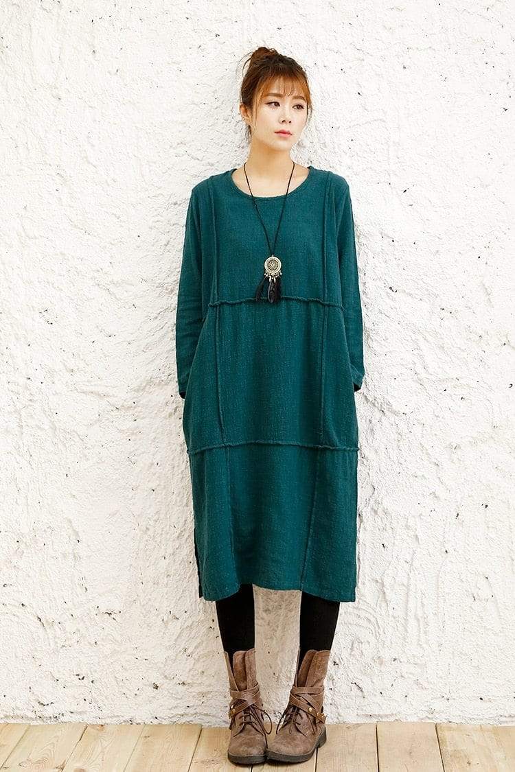 Buddha Trends Oversized Long Linen Shirt | Zen
