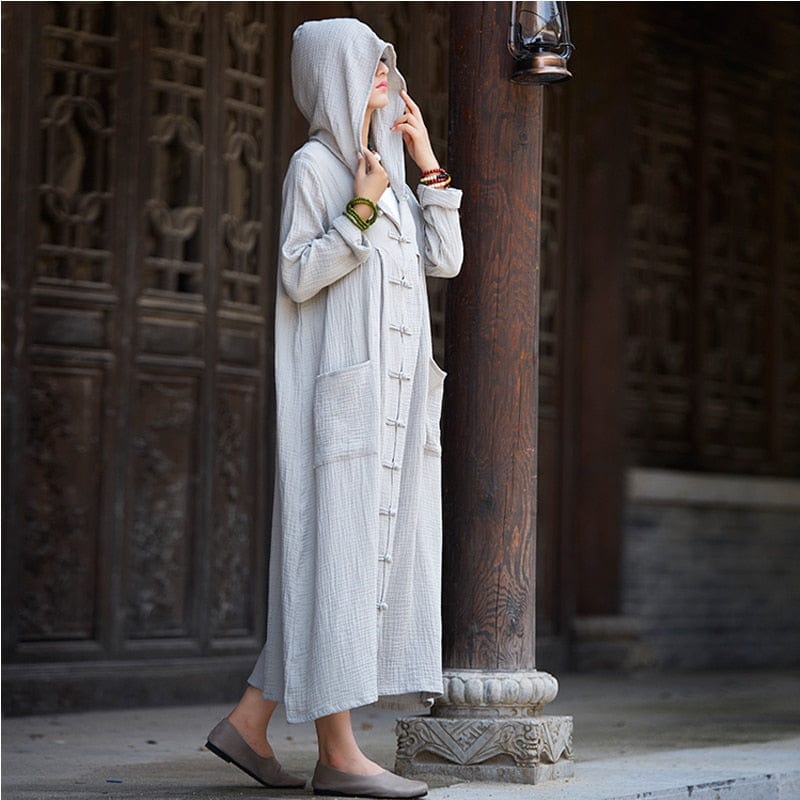 Buddha Trends Oversized Vintage Hooded Jacket