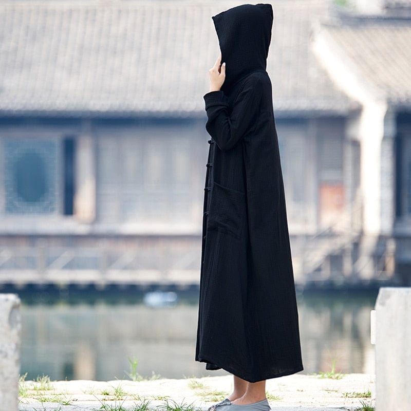 Buddha Trends Oversized Vintage Hooded Jacket