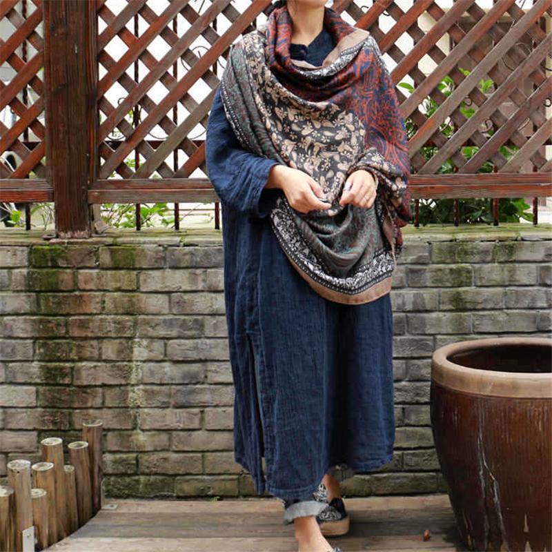 Buddha Trends Paisley Print Oversized Vintage Scarves | Zen