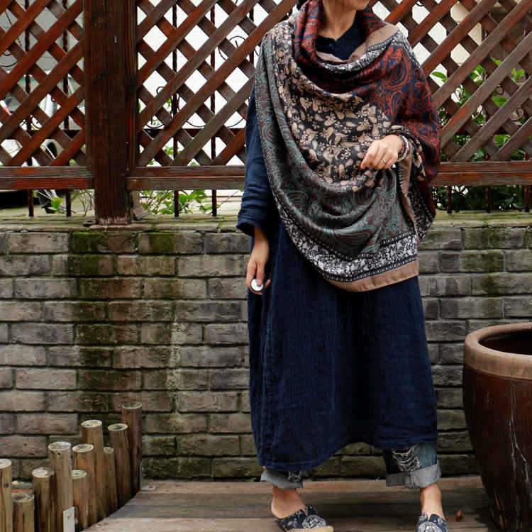 Buddha Trends Paisley Print Oversized Vintage Scarves | Zen