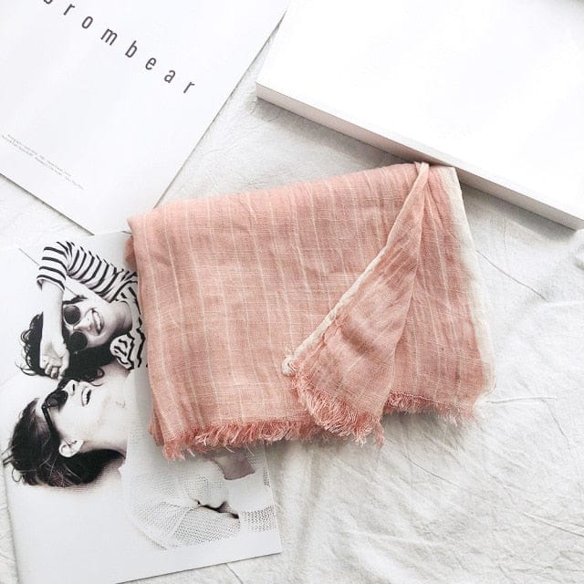Buddha Trends Pink Thin Cotton Shawls
