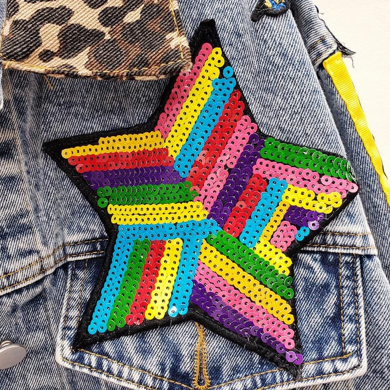 Buddha Trends Queen Patchwork Embroidered Denim Jacket