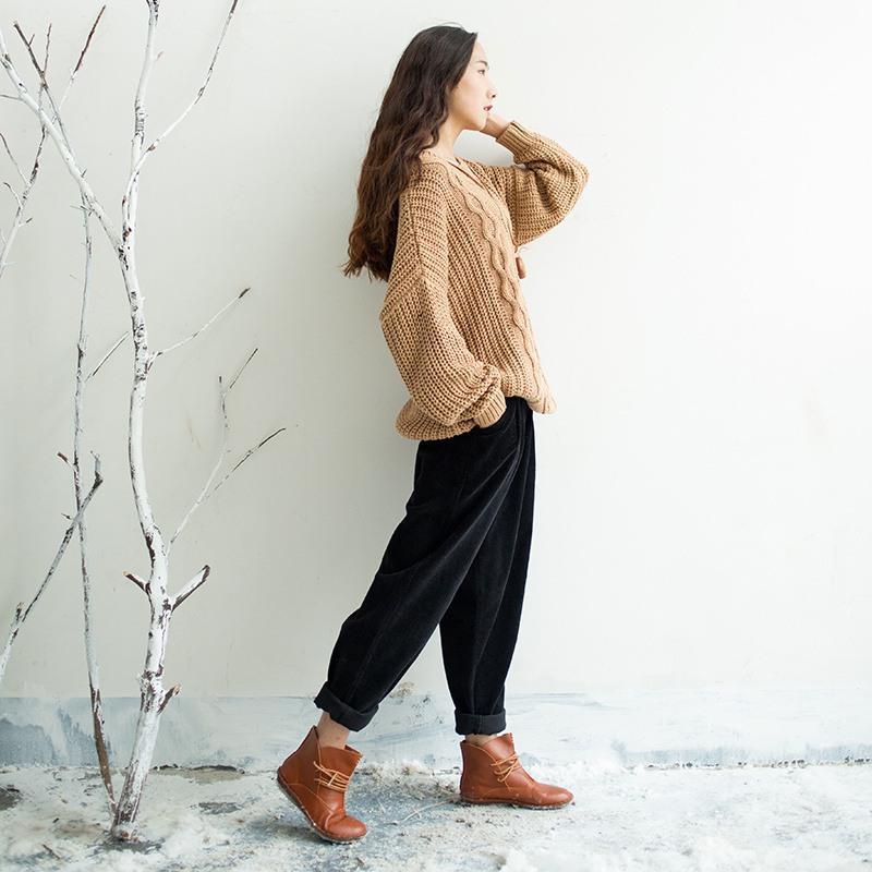 Buddha Trends Retro Corduroy Loose Trousers
