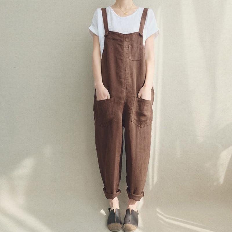 Buddha Trends S / Brown Handywoman Vintage Plus Size Overall