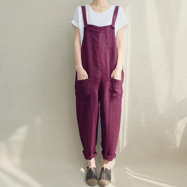 Buddha Trends S / Claret Handywoman Vintage Plus Size Overall