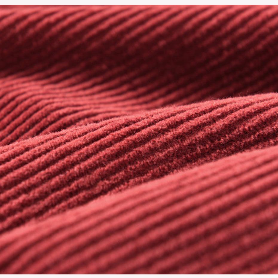 Vintage Pleated Corduroy Midi Skirt