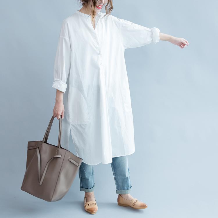 Buddha Trends Tops Honest Promise Long White Shirt