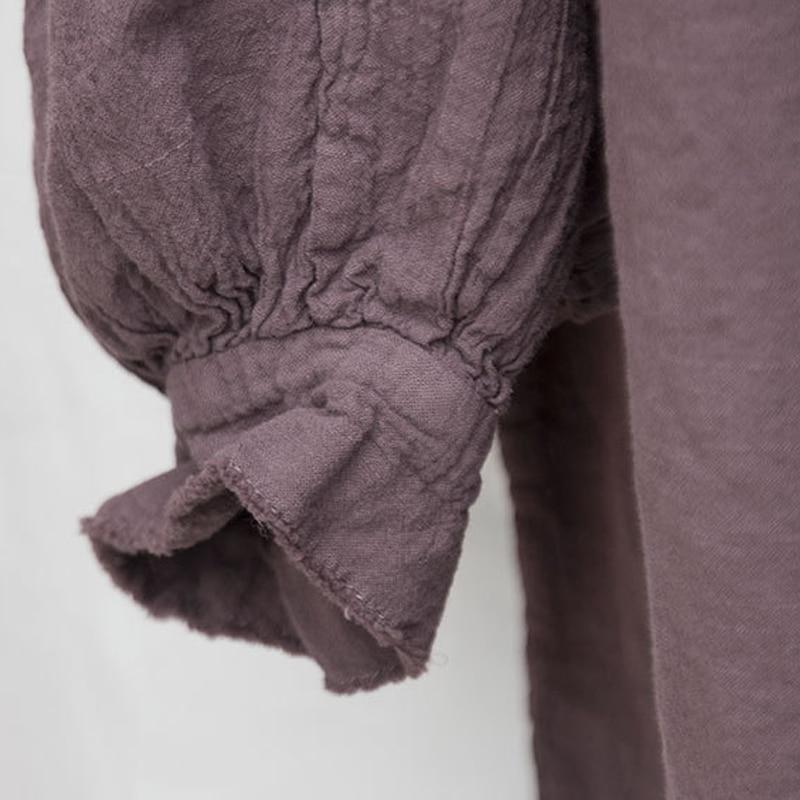 Buddha Trends Tops Loose Batwing Sleeve Linen T-Shirt | Lotus