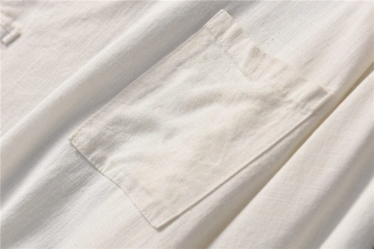 Buddha Trends Tops Minimalist Cotton & Linen Blouse | Zen