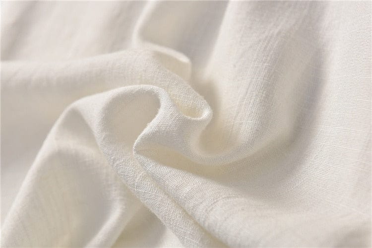 Buddha Trends Tops Minimalist Cotton & Linen Blouse | Zen