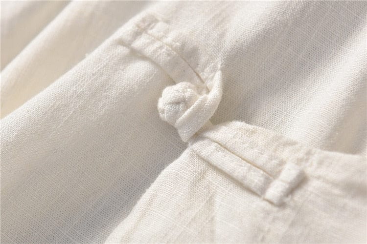 Buddha Trends Tops Minimalist Cotton & Linen Blouse | Zen