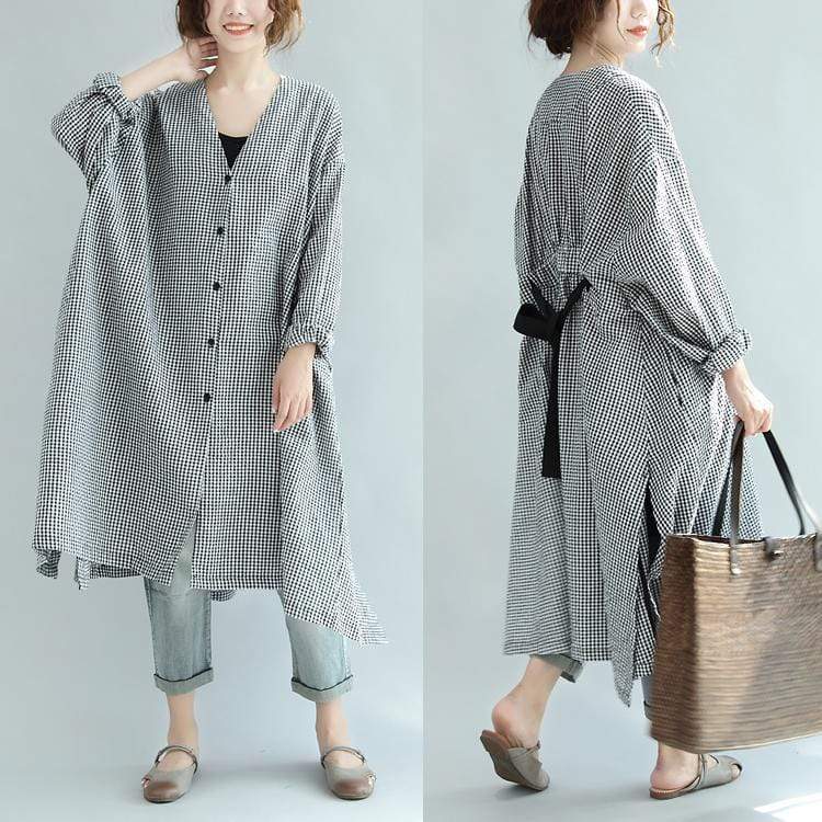 Buddha Trends Tops Sweet Pea Plaid Oversized Shirt