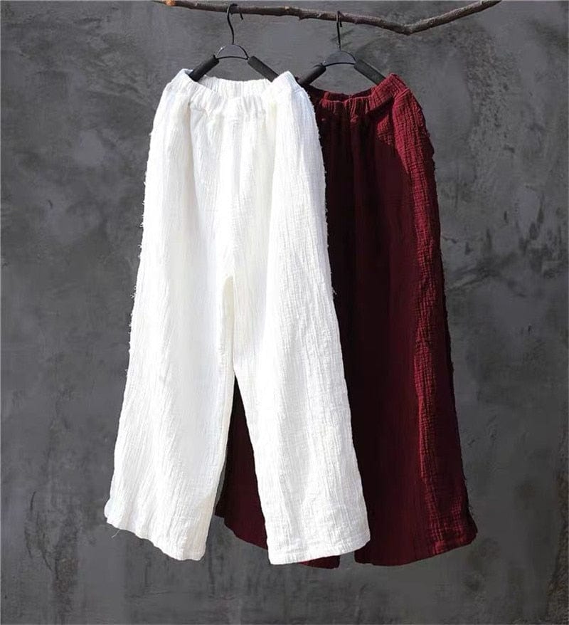 Buddha Trends Zen Casual Linen Palazzo Pants | Zen