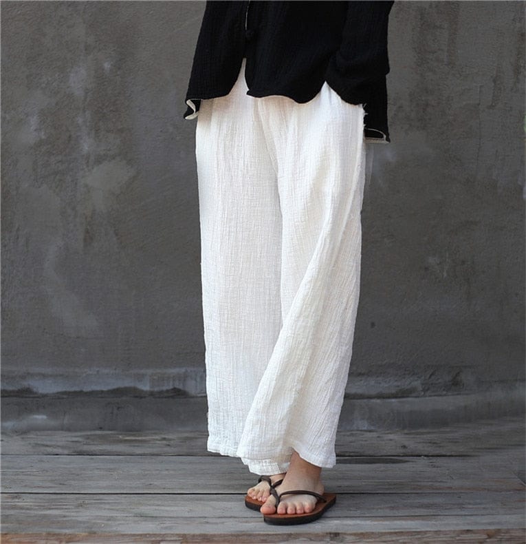 Buddha Trends Zen Casual Linen Palazzo Pants | Zen